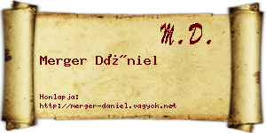 Merger Dániel névjegykártya